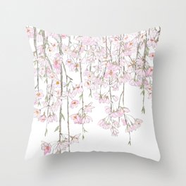 pink cherry blossom spring 2018 Throw Pillow