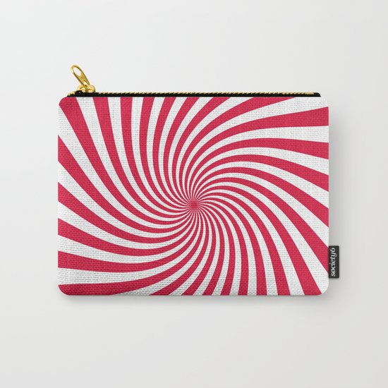 Swirl (Crimson/White) Carry-All Pouch