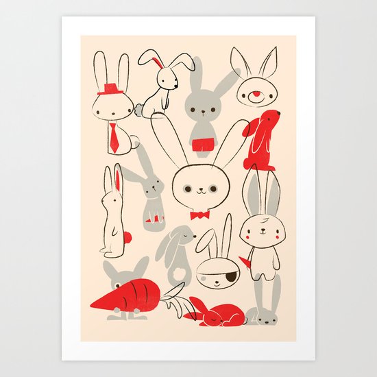 Bunnies Art Print