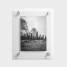 Rustic Landscape Black and White Floating Acrylic Print