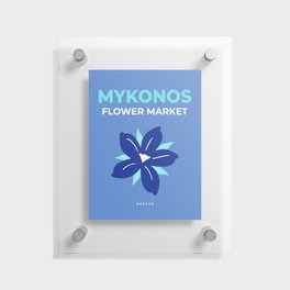 Flower Market Mykonos Colorful Retro Vintage Floating Acrylic Print