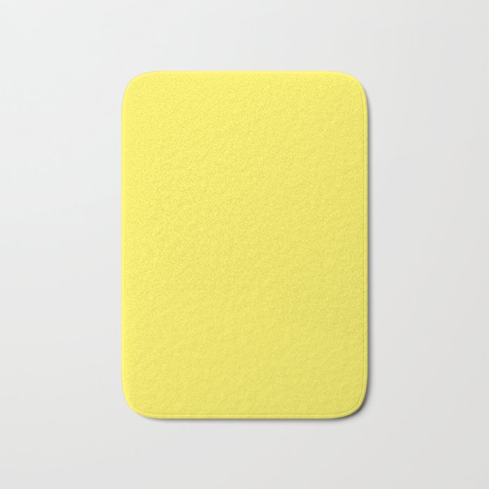 Lemon Yellow Solid Color Bath Mat By Makeitcolorful Society6 Lemon Yellow Solid Color Bath Mat