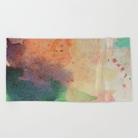 Pastel Color Splash 03 Beach Towel