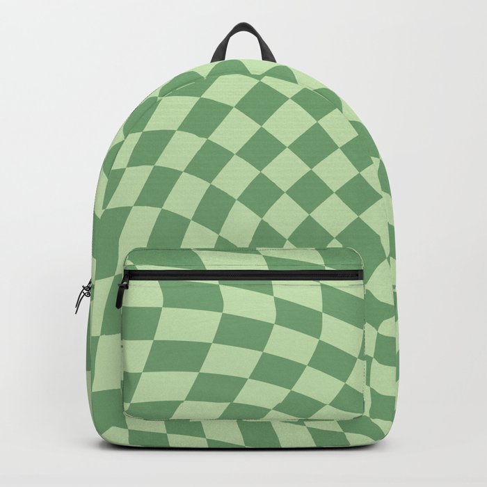 Forest Green Check Backpack