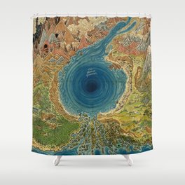 The Land of Great Funnel Shower Curtain