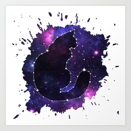 Cat Constellation Art Print