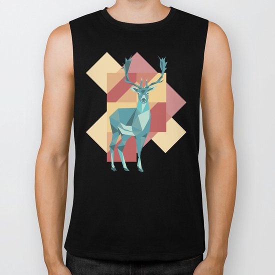 Origami Deer Biker Tank