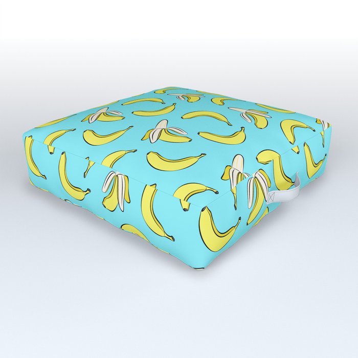 banana toss - blue Outdoor Floor Cushion