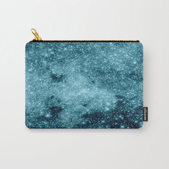 Teal Galaxy STars Carry-All Pouch