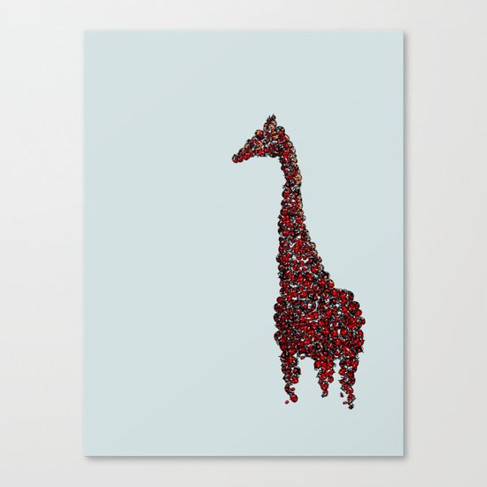 Red Giraffe Canvas Print