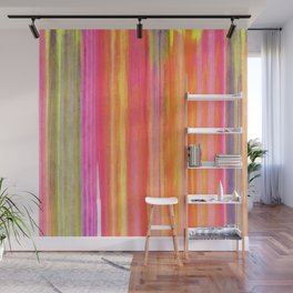 Neon Line Streaks Abstract Wall Mural