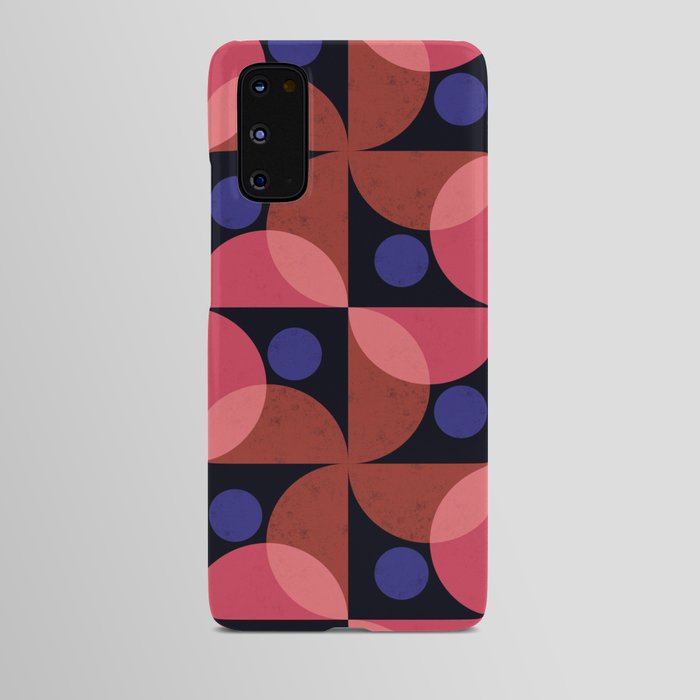 Abstraction_GEOMETRIC_SUN_MOON_CIRCLES_PATTERN_POP_ART_0327B Android Case