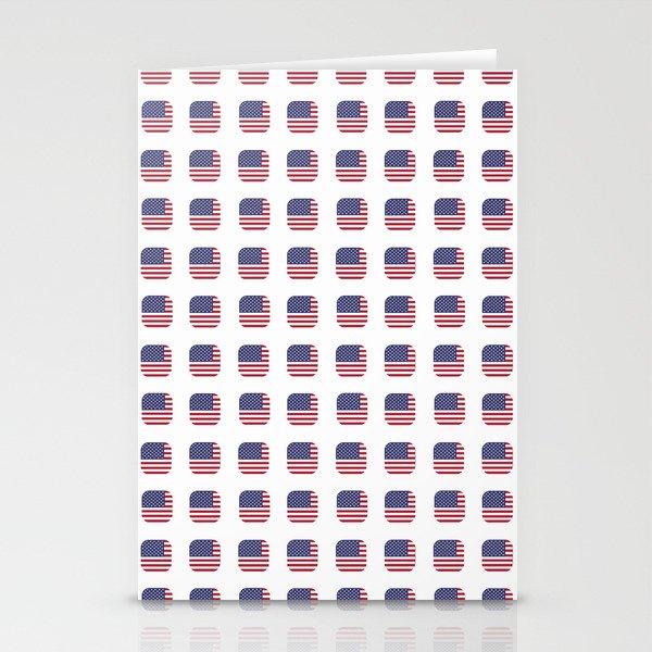 flag of usa- with soft square Stationery Cards