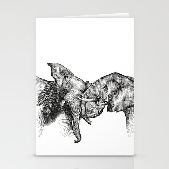 elephants Stationery Cards
