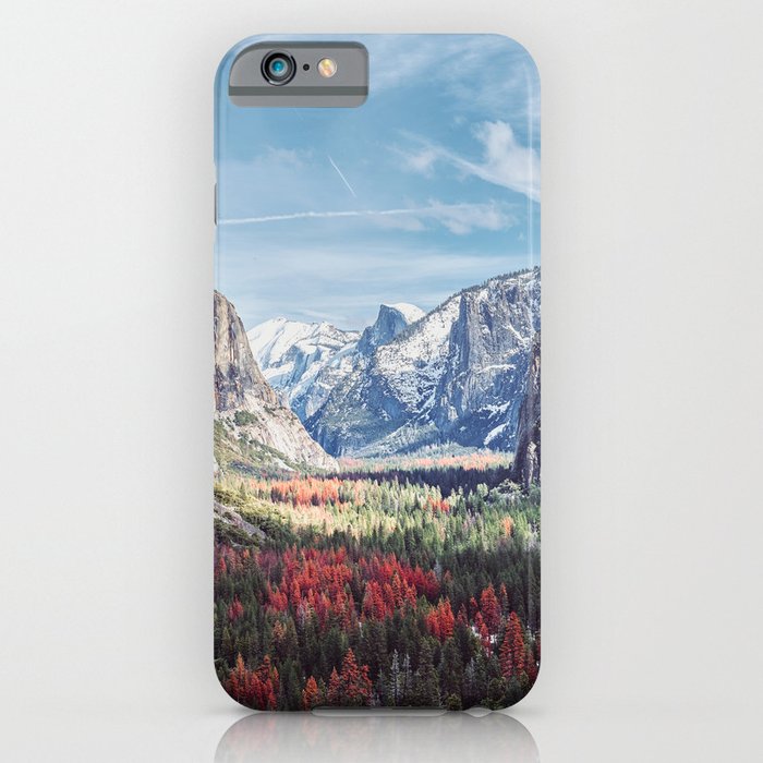 tunnel view yosemite valley iphone case