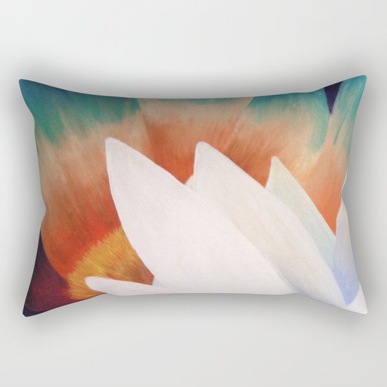 Juxtaposed Flowers Rectangular Pillow