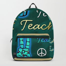 Teach Peace Blackboard Symbols Backpack