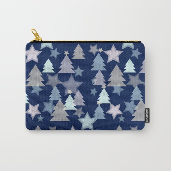 Christmas Landscape blue Carry-All Pouch