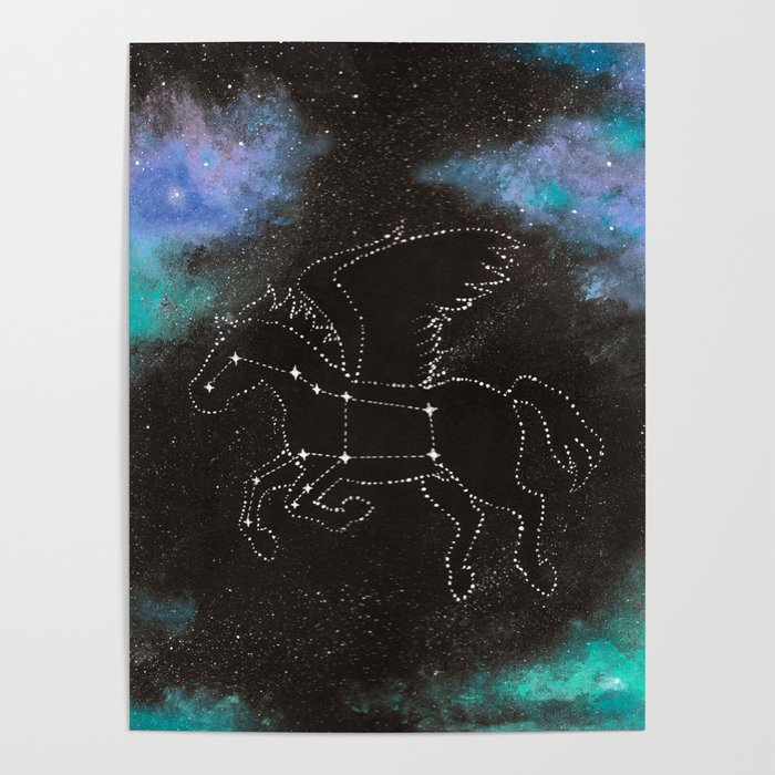 Aurora Galaxy pegasus Poster