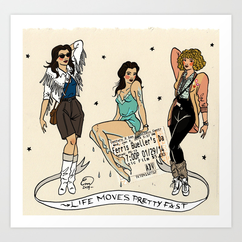 Ferris Bueller S Day Off Pin Ups Art Print By Emmamunger Society6 Ferris Bueller S Day Off Pin Ups Art Print By Emmamunger Society6