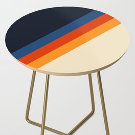 Colorful Classic Retro 70s Vintage Style Stripes - Padona Side Table