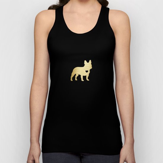 French Bulldog Gold Unisex Tank Top