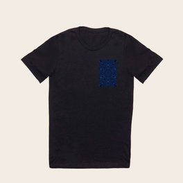 Classic Blue And Navy Geometric Pattern T Shirt