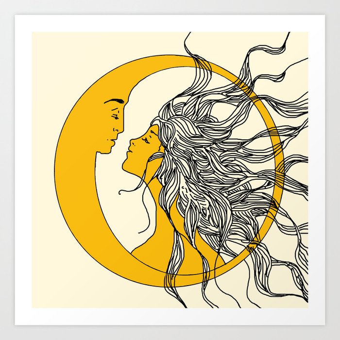 Sun and Moon Art Print by nadja1 | Society6