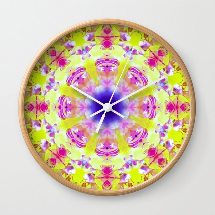 Mandala from Bright Tulips Wall Clock