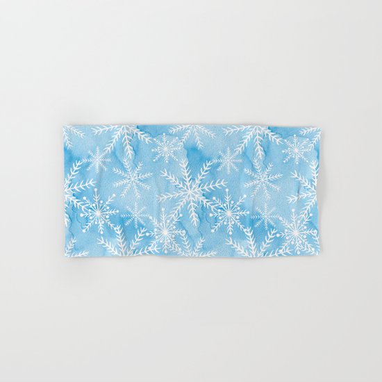 Blue Snowflakes #2 Hand & Bath Towel