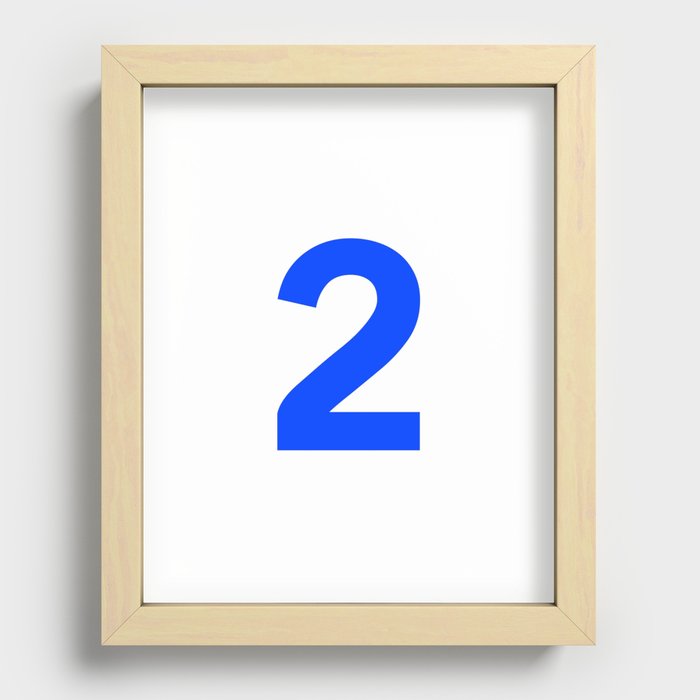 Number 2 (Blue & White) Recessed Framed Print