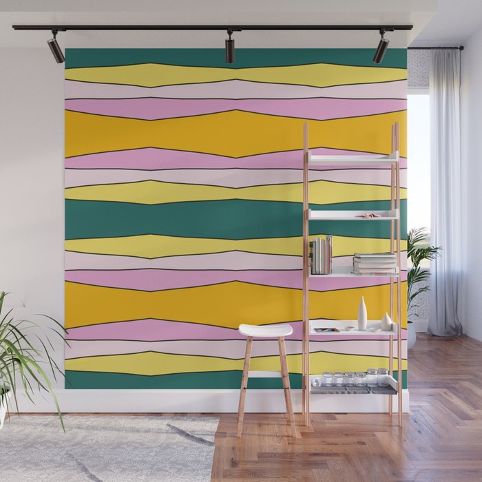 Colorful Striped Design Lines Wall Mural