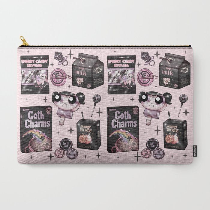 Vintage Goth Snacks Carry-All Pouch by chiara LB art