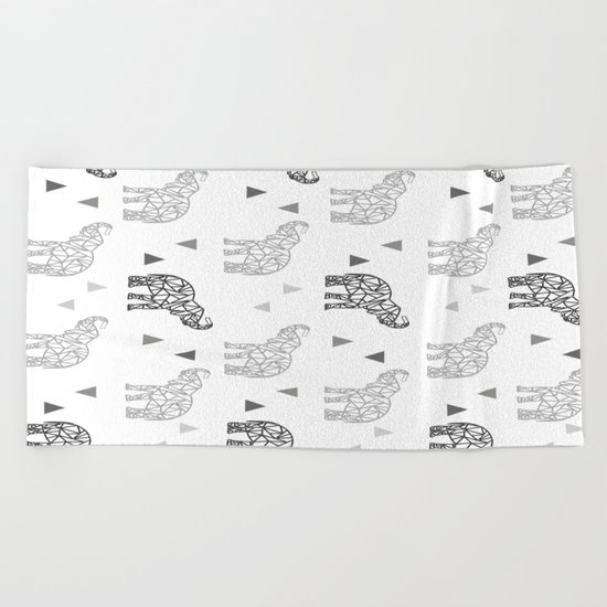 Elephant Pattern Beach Towel