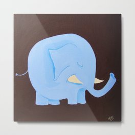 Mod Elephant Metal Print | Mod, Painting, Blue, Kid, Sleeping, Purple, Friends, Children, Friend, Elephant 