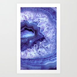 Periwinkle Blue Quartz Crystal Art Print