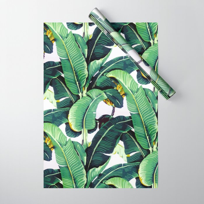Tropical Banana leaves pattern Wrapping Paper