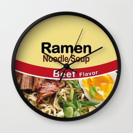 Ramen Noodle Soup - Beef Flavor Wall Clock