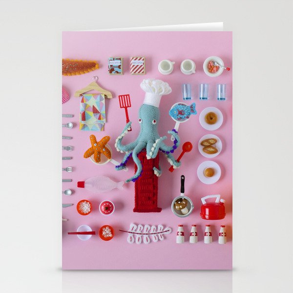 Miniature Collage: Cooking Stationery Cards