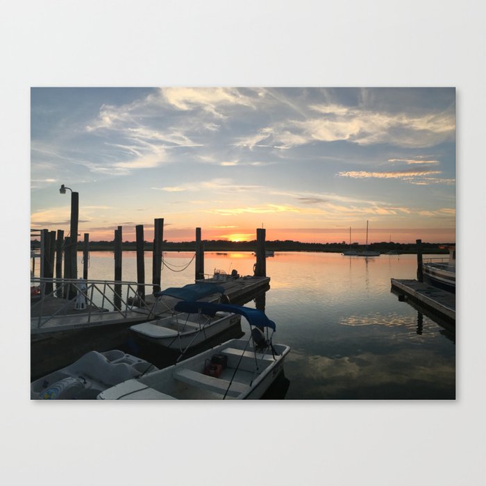 Sunset Dock Canvas Print