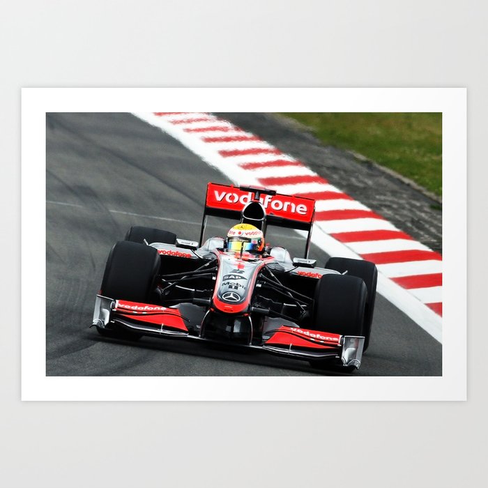 Lewis Hamilton Mclaren F1 Car Nurburgring 2009 Art Print By Davidleonsmith Society6