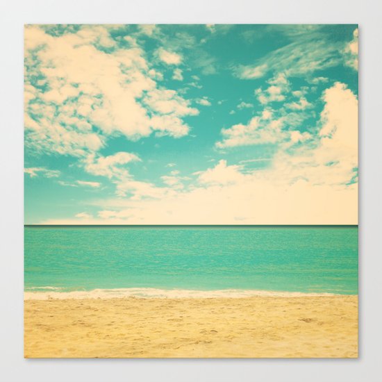 Retro Beach Canvas Print