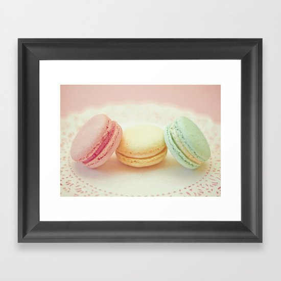 Pastel Macarons Framed Art Print