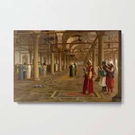 Islamic Masterpiece 'Prayer in the Mosque' by Jéan Leon Gerome Metal Print