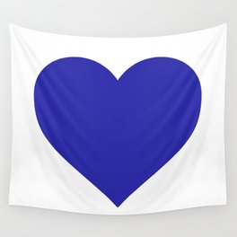 Heart (Navy Blue & White) Wall Tapestry