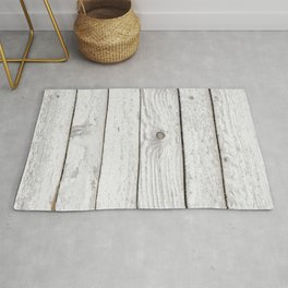 Rustic Shabby Chic French Country Farmhouse Beige White Barn Wood Rug