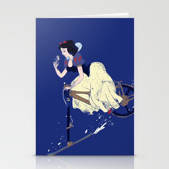 Snow Bike Stationery Cards