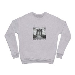 Brooklyn Bridge, New York City (rustic black & white) Crewneck Sweatshirt