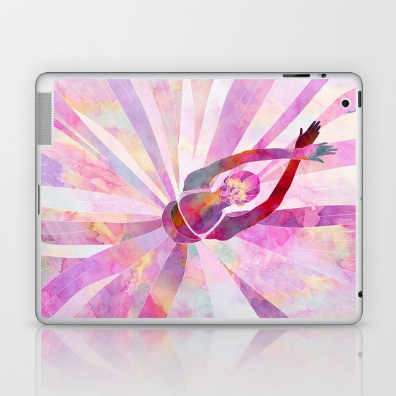 Sleeping Ballerina Floral Laptop & iPad Skin