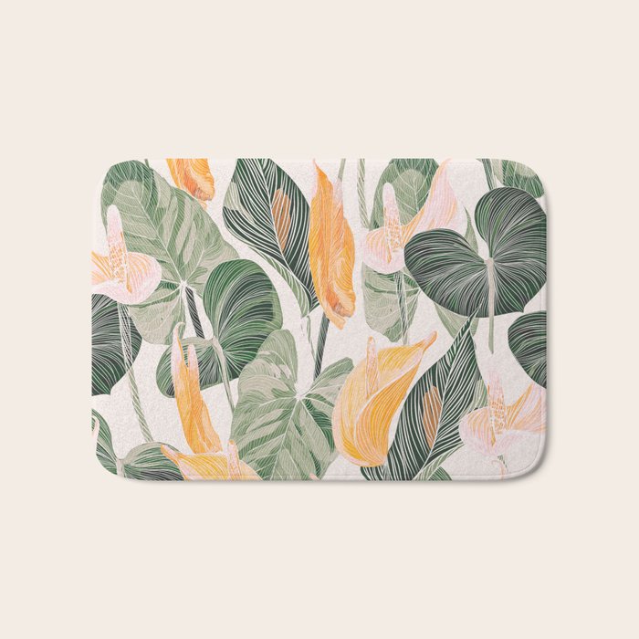 Lush Lily Autumn Bath Mat by Gale Switzer Society6